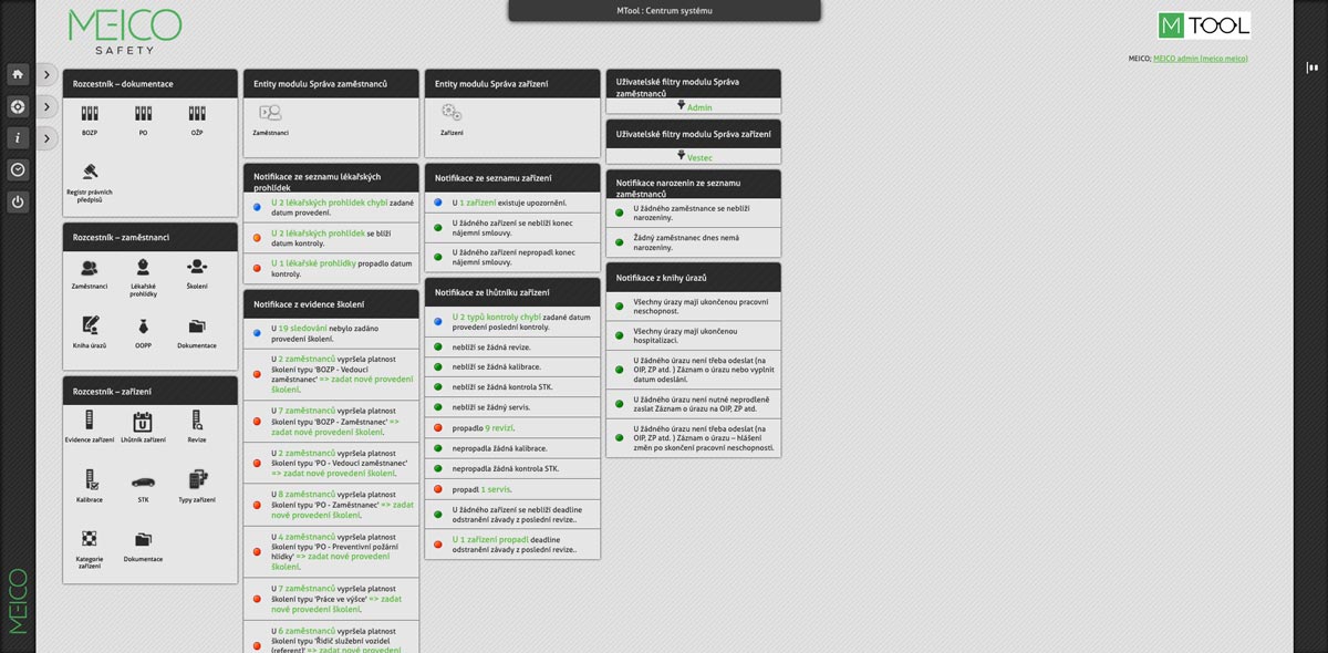 Rozhraní aplikace MTOOL
